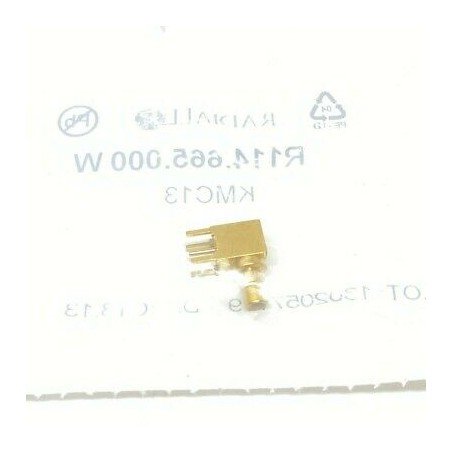 R114665000W RADIALL SMB RF CONNECTOR R/A JACK RECEPTACLE FOR PCB