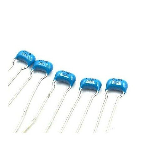 18PF 100V RADIAL CERAMIC DISC CAPACITOR MURATA QTY:5