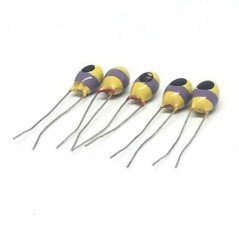 47uF 20V RADIAL DIP TANTALUM CAPACITOR KEMET  QTY:5