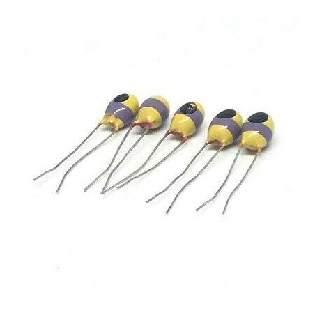 47uF 20V RADIAL DIP TANTALUM CAPACITOR KEMET  QTY:5