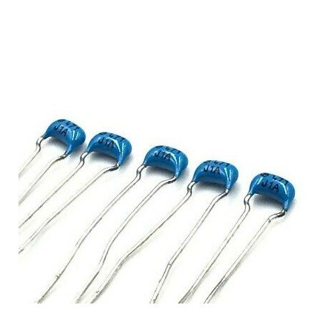 0.47NF 470PF 100V RADIAL CERAMIC DISC CAPACITOR MURATA QTY:5