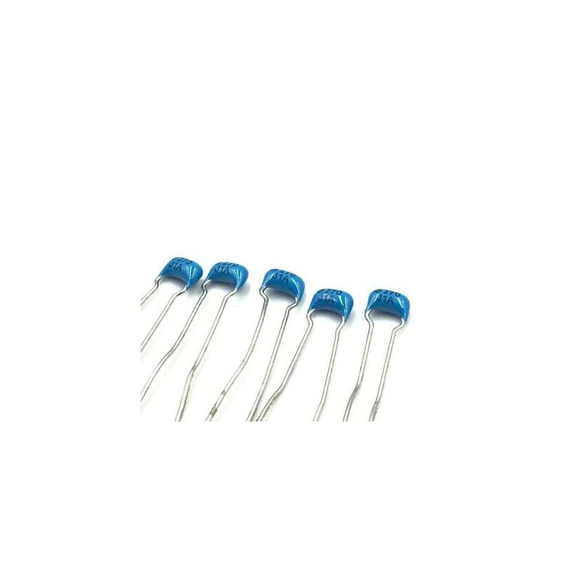 0.27NF 270PF 100V RADIAL CERAMIC DISC CAPACITOR MURATA QTY:5