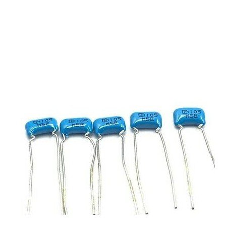 1UF 1000NF 100V RADIAL CERAMIC DISC CAPACITOR MURATA QTY:5