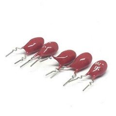 15uF 20V RADIAL DIP TANTALUM CAPACITOR KEMET  QTY:5