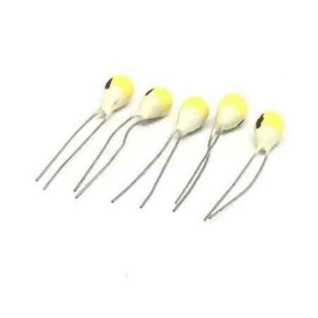 400nF 0.4uF 40V RADIAL DIP TANTALUM CAPACITOR KEMET  QTY:5