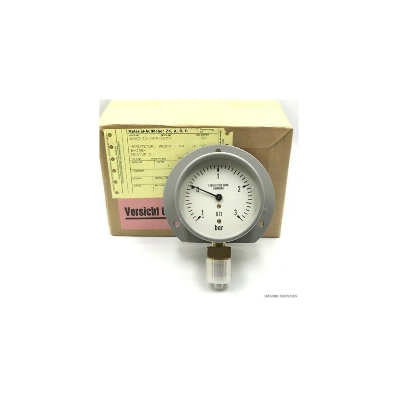 KI.1Stein Manometer Druck Pressure Gauge Meter -1 to 3 Bar 6685-12-304-6350