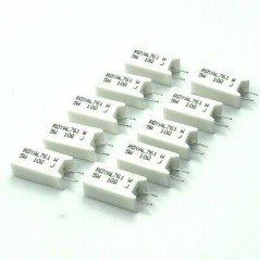 10R 10OHM 5W 5% CEMENT RESISTOR VERTICAL ROYAL OHM [QTY:10]