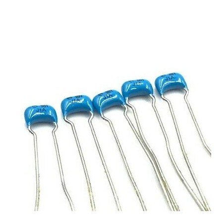 0.18NF 180PF 100V RADIAL CERAMIC DISC CAPACITOR MURATA QTY:5