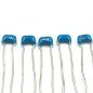 0.15NF 150PF 100V RADIAL CERAMIC DISC CAPACITOR MURATA QTY:5