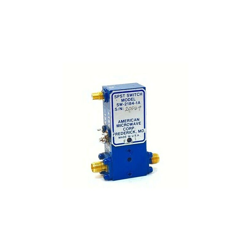 SW-2184-1A AMERICAN MICROWAVE SPST SWITCH 0.5-18GHZ SMA (C: SMB (M))
