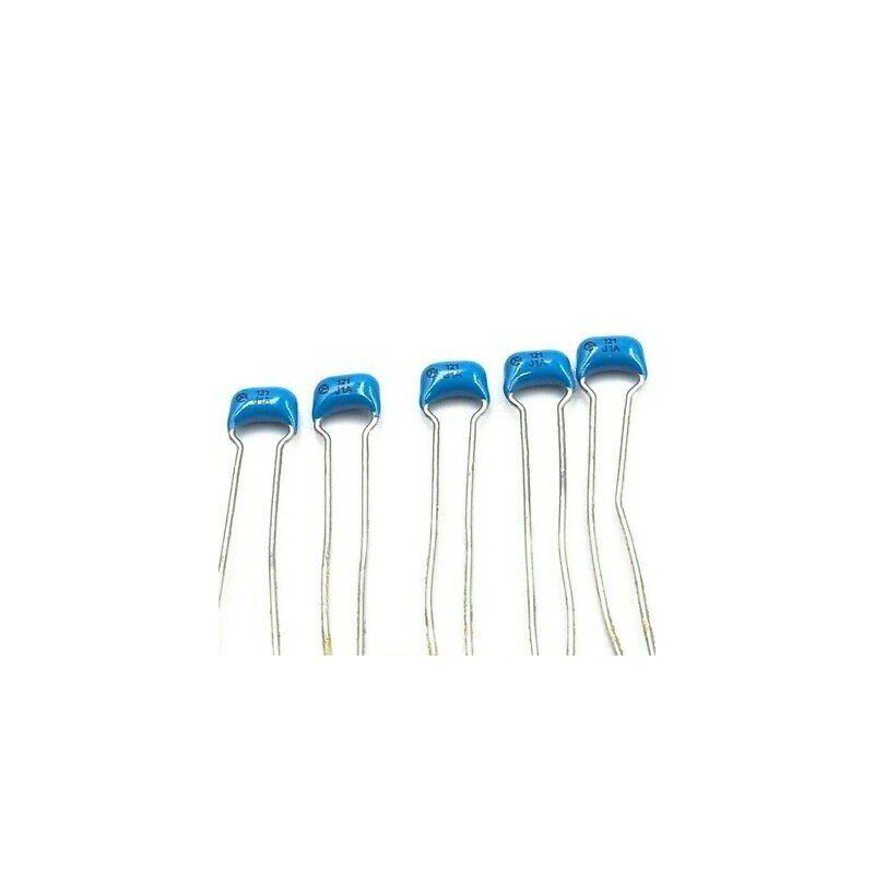 0.12NF 120PF 100V RADIAL CERAMIC DISC CAPACITOR MURATA QTY:5