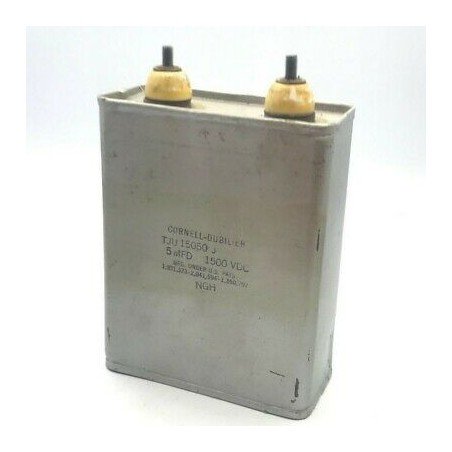5UF 1500V 1.5KV PAPER IN OIL CAPACITOR CORNELL DUBILIER
