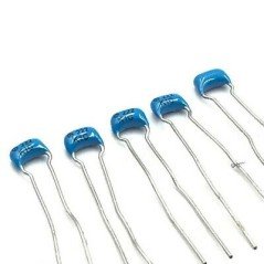 2.2NF 2200PF 100V RADIAL CERAMIC DISC CAPACITOR MURATA QTY:5