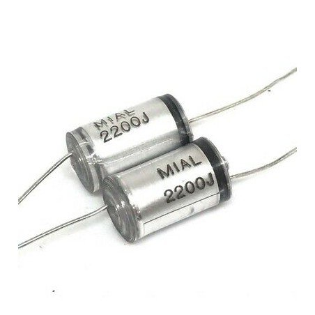 2200pF 2.2nF 630V 5% Axial Polystyrene Capacitor Mial QTY:2