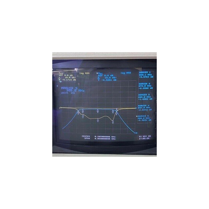 TBP285-28.5-6EF1 TELONIC N Type 285Mhz 273-297Mhz Band Pass Filter