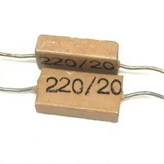 220pF 20V Axial Polystyrene Capacitor Mial QTY:2