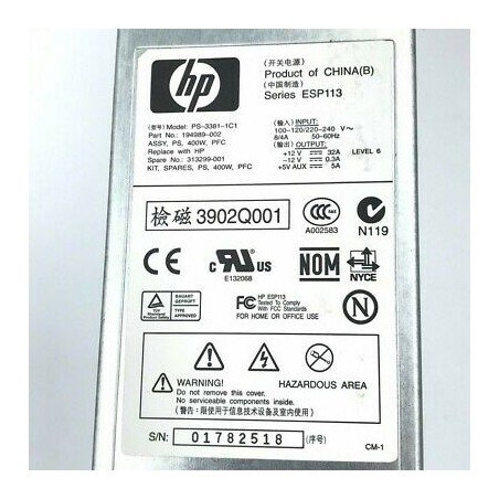 HP PS-3381-1C1 400W PSU POWER SUPPLY