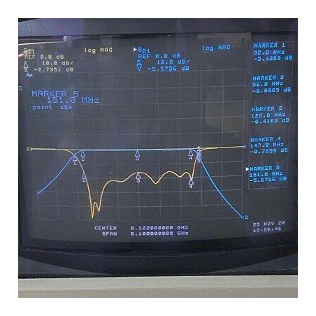 TBC122-52-6EF1 TELONIC N Type 122Mhz 105-110Mhz Band Pass Filter