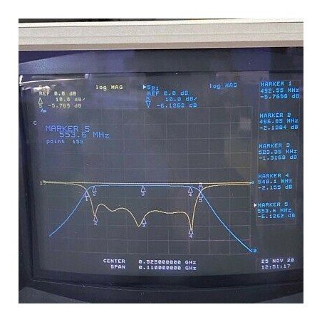 TBP525-52.5-6EF1 TELONIC N Type 525Mhz 495-550Mhz Band Pass Filter