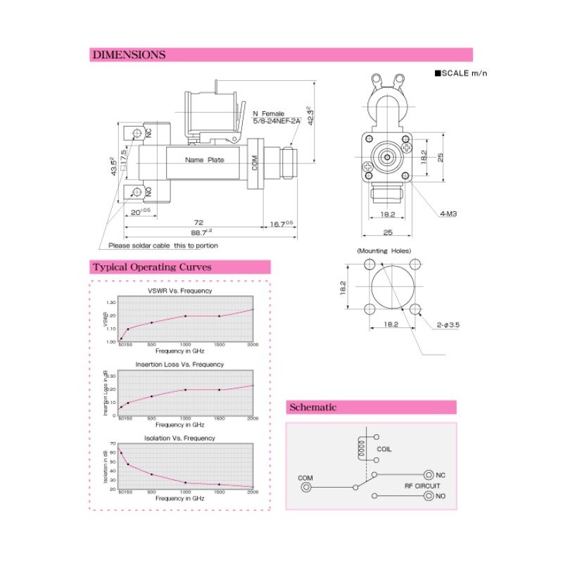 CX600NC CX-600NC Tohtsu SPDT Coaxial Relay RF Switch 12VDC