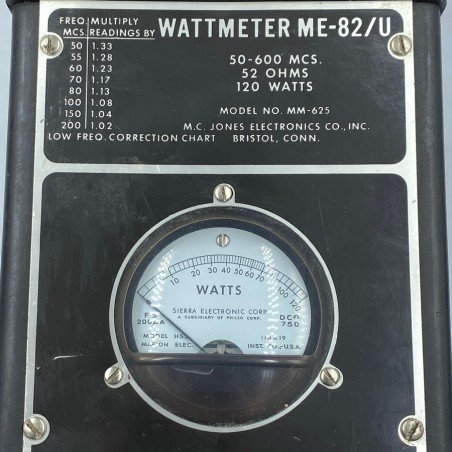 ME-82/U Philco Dummy Load & Wattmeter 50-600Mhz 120W Type C (F)