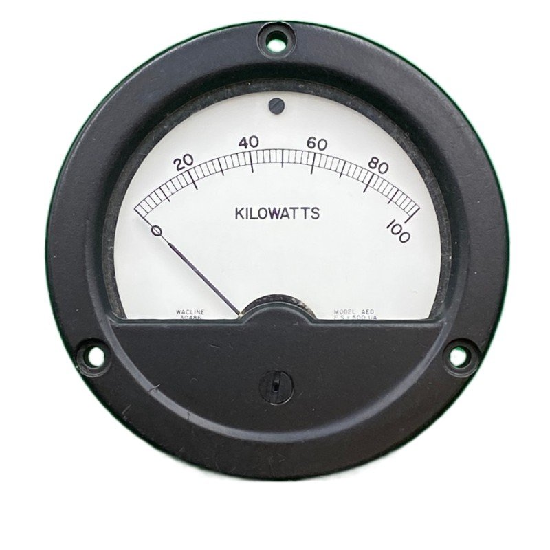 0-100KW Kilowatts Panel Meter 500UA AED WACLINE 30486