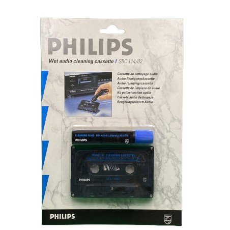 PHILIPS SBC114/02 WET AUDIO CLEANING CASSETTE AUDIO CASSETTE CLEANER