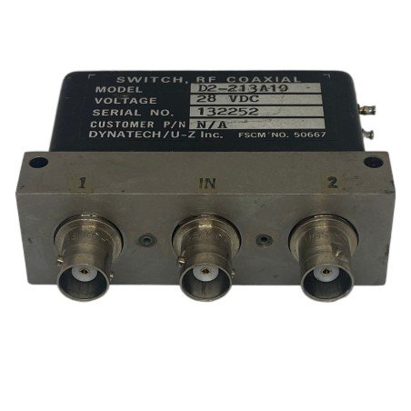Coaxial Switch 28V BNC(F) SPDT Failsafe D2-213A10 Dynatech