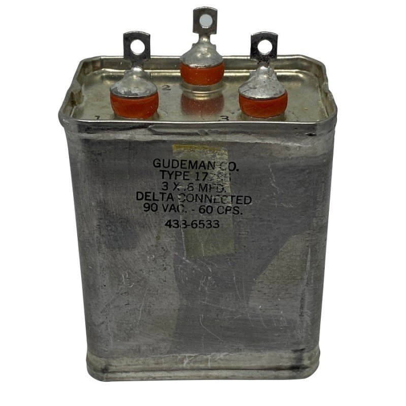 3X 0.6UF 90VAC Paper in Oil Capacitor PIO GUDEMAN CO