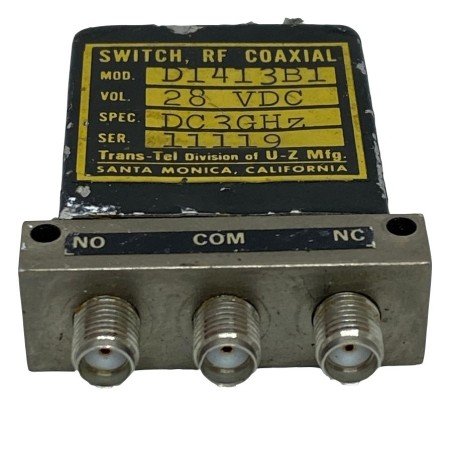 Coaxial Switch SPDT 3Ghz 28VDC 2 Way SMA TRANS-TEL D1413B1