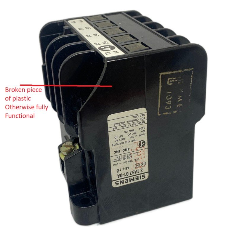 3TA6701-0A 6A 500V Relay Contactor  Siemens  4NO 1NC
