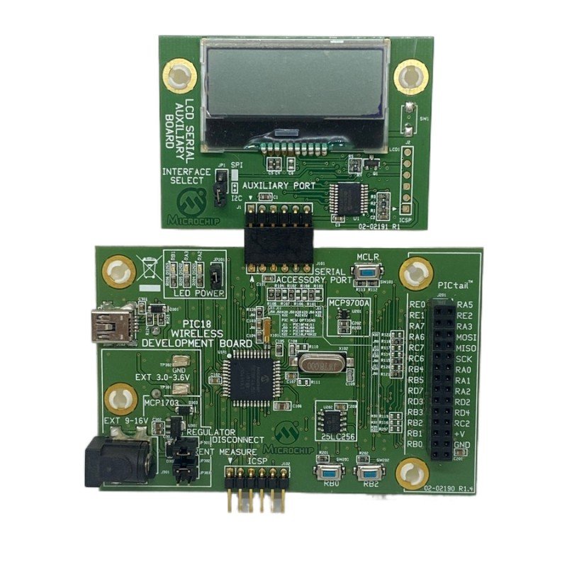 PIC18 Wireless Development Board & LCD AUX Board 02-2190 02-2191 Microchip