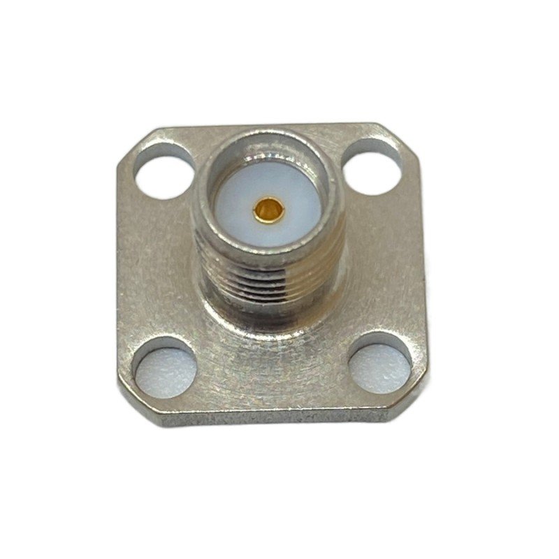 44501X ATI SMA (F) 4-Hole Solderless Pane Mount Connector 26.5Ghz