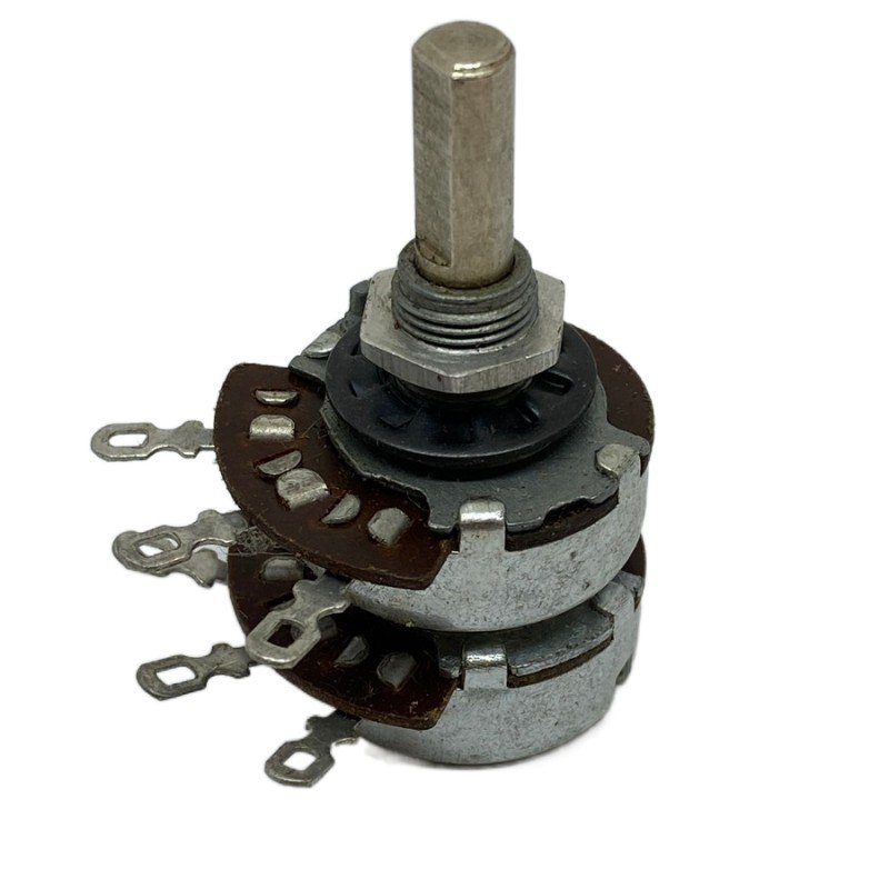 2x 20k 20Kohm LOG Potentiometer Dual Gang Variable Resistor Mil Spec
