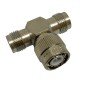 R143780000 Radiall TNC Coaxial T Tee (F-M-F) Adapter