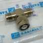 R143780000 Radiall TNC Coaxial T Tee (F-M-F) Adapter