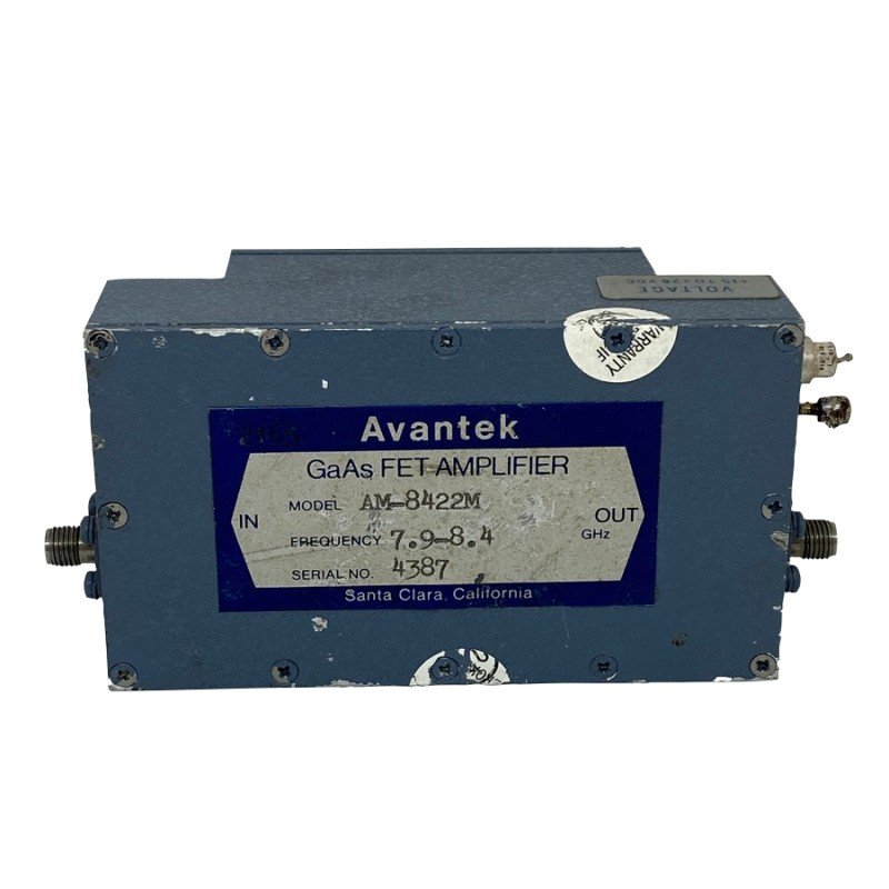 7.9-8.4Ghz G 19DB +6dBm 15-28V GaAs FET RF AMPLIFIER AVANTEK AM-8422M