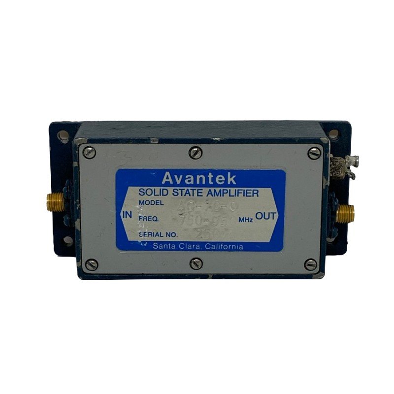 750-950Mhz 15V G: 26DB +15V SMA RF Amplifier AG-70-0 Avantek