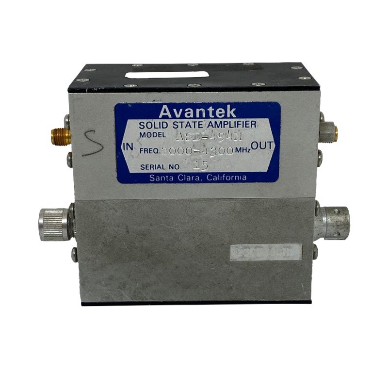 2000-4300Mhz SMA(F) 230VAC SOLID STATE MICROWAVE AMPLIFIER ASD-494M