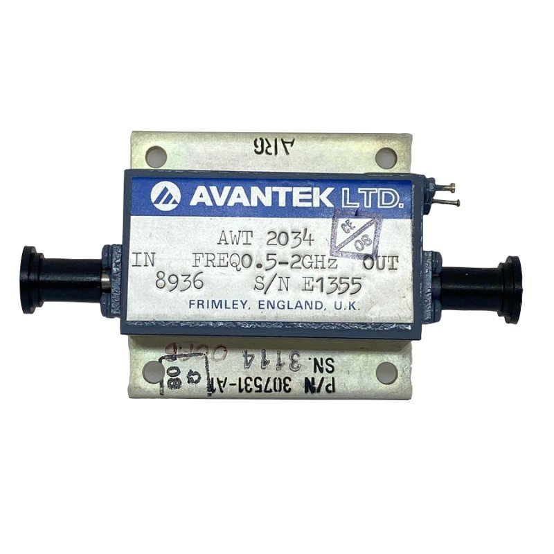 0.5-2Ghz G 41DB P1DB:+13DBM 12V AWT-2034 AVANTEK MICROWAVE AMPLIFIER