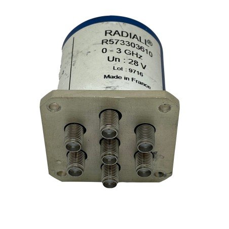 R573303610 Radiall SP6T DC-3GHZ SMA 28V Coaxial Switch