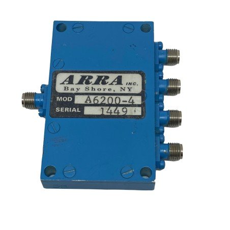 8-12.4Ghz 20W 4 WAY POWER DIVIDER ARRA A6200-4