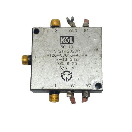 7-18Ghz K&L Coaxial Pin Switch SP2T-2023R 4120-00016-40-4