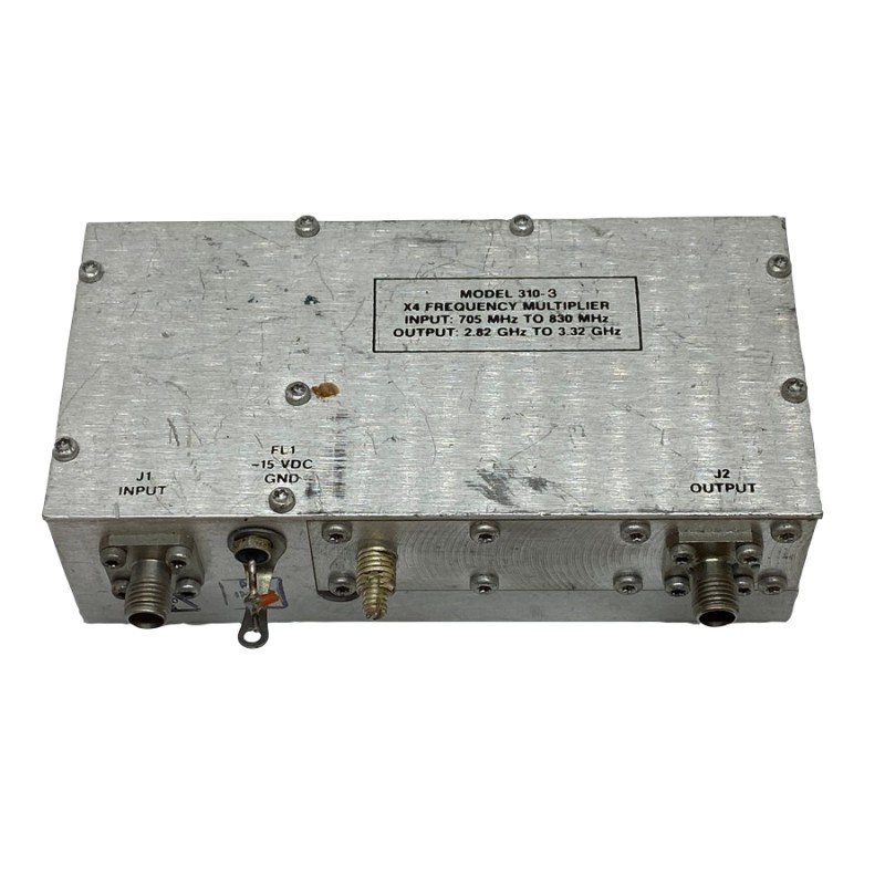 310-3 Frequency Multiplier X4 In:705-830Mhz Out:2.82-3.32Ghz -15VDC SMA