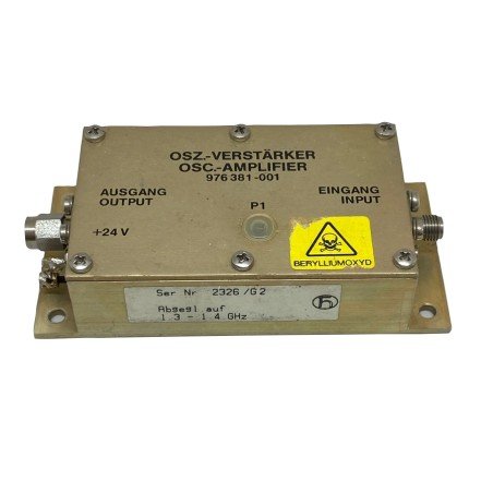 1.3-1.4Ghz G:12DB 1300-1400Mhz 24V SMA OSC MICROWAVE AMPLIFIER