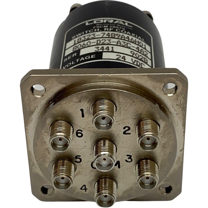 SP6T DC-18GHZ SMA 24VDC COAXIAL SWITCH 18323-7489A46H01 LORAL