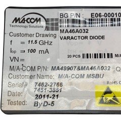MA49907 MA46A032 MACOM VARACTOR DIODES 11.5Ghz 10mW 8V 100mA 1 SET
