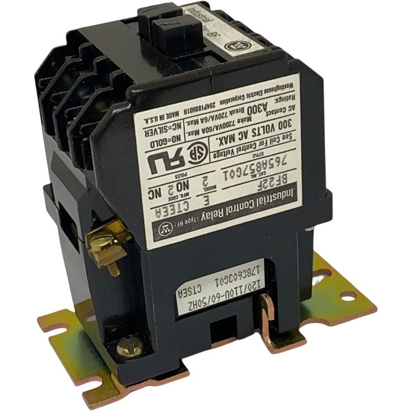 BF22F Westinghouse BF Control Relay 10A 300VAC 50/60HZ 765A857G01