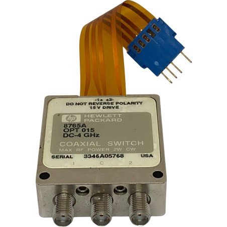8765A HP Coaxial Switch DC to 4 GHz SPDT OPT 15 15VDC