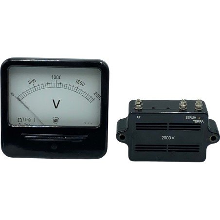 0-2000V DC Analog Panel Meter Voltmeter ICE Milano 105x100mm